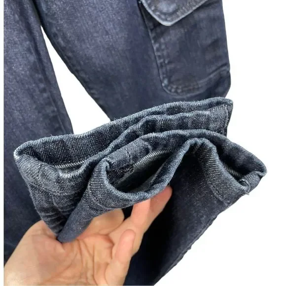 PATAGONIA Organic Cotton Stretch Slim Fit Midrise Indigo Cargo Jeans Size 25 - Picture 8 of 10